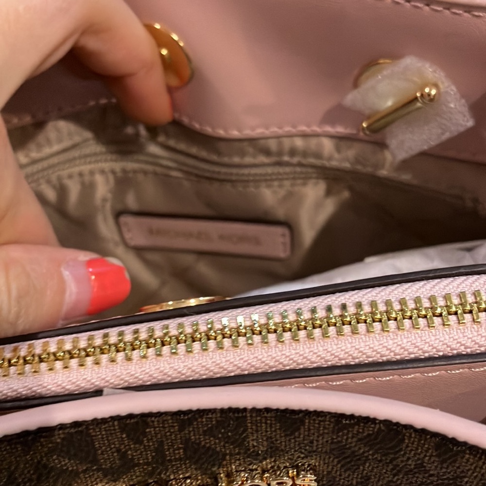 Michael Kors TEAGEN single-shoulder messenger bag brown&pink 35S0GXZM1B BLOSSOM - Picture 9 of 14